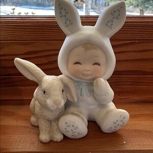 Lil Luv Bunting Ruth Morehead Rabbit 1984 Enesco Baby Vintage